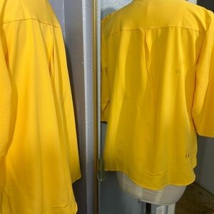 Bright Yellow Short Sleeve Blouse
